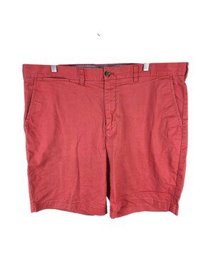 Mens Tommy Hilfiger Red Chino Shorts Cotton Blend Stretch 9.5" Inseam Size 40